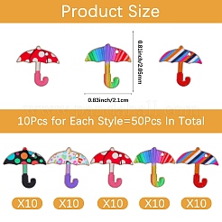 50 pz 5 ciondoli in lega di smalto stile&nbsp;ENAM-SZ0005-88