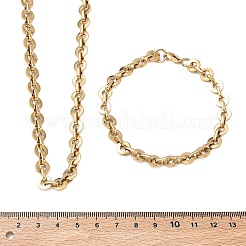 Sets aus Halsketten und Armbändern aus Edelstahl 304 mit Scheibengliedern&nbsp;SJEW-D091-05G