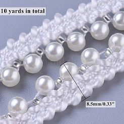 Ruban de perles d'imitation en plastique&nbsp;FIND-WH0043-55