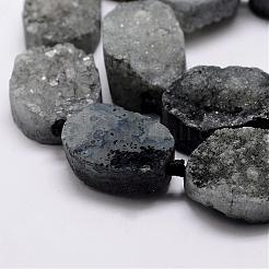 Filati di agata naturale e colorata druzy agata&nbsp;G-A171-03G