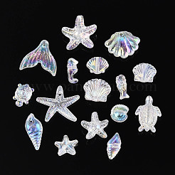 Прозрачные акриловые бусины с океанской тематикой&nbsp;TACR-T028-69-01F