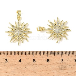 Латунные микропаве прозрачные подвески с фианитом&nbsp;KK-A290-03G