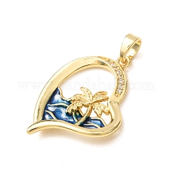 Pendentifs en laiton zircon cubique transparent&nbsp;CU-CBA8A7D-02G-C