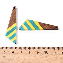Pendentifs en résine époxy et bois de noyer&nbsp;RESI-N039-121I