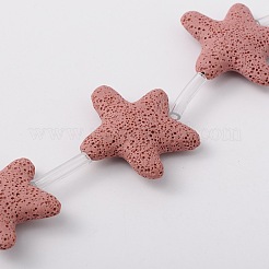 Синтетические бусины из вулканической породы&nbsp;G-N0096-19