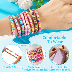 8шт. наборы браслетов из бисера и бусин ручной работы из полимерной глины heishi&nbsp;BJEW-TAC0030