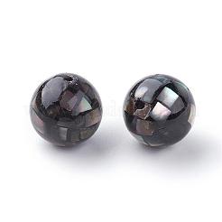 Natürliche schwarze Lippe Muschelperlen&nbsp;SSHEL-Q298-10mm-10