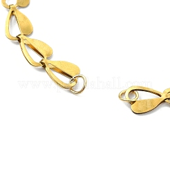 Herstellung eines Armbands aus Messing mit Herzgliederkette&nbsp;AJEW-JB01603-01