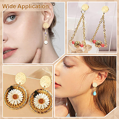 32 шт. 8 стиля ионного покрытия (IP) 201/304 нержавеющая сталь серьги-гвоздики STAS-ME0001-39G