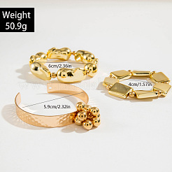 Set di bracciali rettangolari in lega e ferro&nbsp;FS-WGB93A7-01