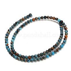 Fili di perline sintetiche tinte di malachite&nbsp;GG-CBA6382-A03-4mm-02