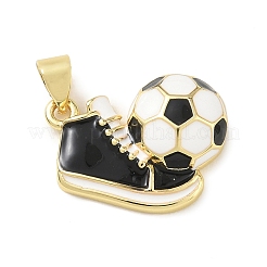 Ciondoli in ottone smaltato a tema calcistico&nbsp;KK-A303-01C-G
