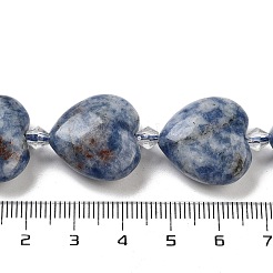 Perles de jaspe tache bleue naturelle&nbsp;G-C150-A27-01