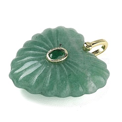 Pendenti intagliati in avventurina verde naturale&nbsp;G-C276-01G-18