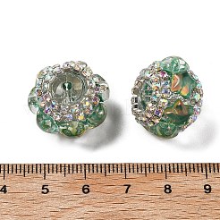 Perles rondelles en strass acrylique&nbsp;OACR-S048-02G