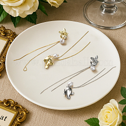 4 пара двухцветных сережек-манжет из железа и сплава&nbsp;EJEW-HY0001-15