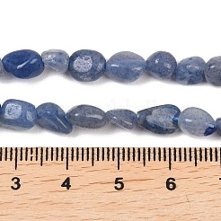 Природные голубые авантюрин бисером пряди&nbsp;G-K395-B03-01