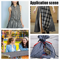 Ткань тартан из поликоттона&nbsp;DIY-WH0504-778