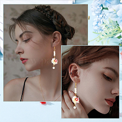 560 шт. 8-цветные 6-лепестковые акриловые колпачки для бусин с имитацией желе&nbsp;OACR-DC0001-05