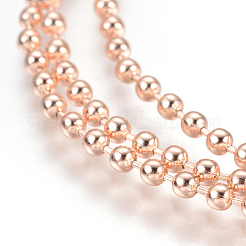 Нержавеющая сталь мяч цепи ожерелье материалы&nbsp;MAK-L019-01D-RG