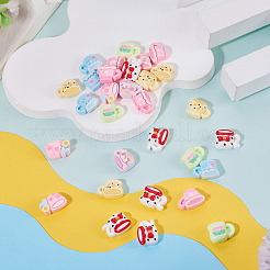 30 Stück undurchsichtige Harz-Decoden-Cabochons&nbsp;RESI-TADJ0001-19