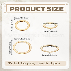 16 шт. 2 стиля соединительных колец из нержавеющей стали 304&nbsp;STAS-LP0005-50