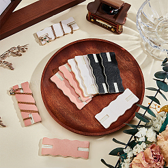 30 шт. 3 цвета искусственная кожа pu ожерелье дисплей карты&nbsp;CDIS-OC0001-12