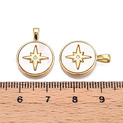 Латунные микропаве прозрачные подвески с фианитом&nbsp;KK-N254-213G