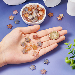 100шт 5 цвета прозрачные матовые акриловые бусины&nbsp;FACR-TA0001-05