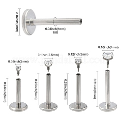 Лабрет-стержень из титанового сплава с внутренней резьбой&nbsp;EJEW-FS0001-32B