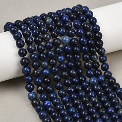 Круглые окрашенные бусины из натурального лазурита диаметром 16 дюйм&nbsp;GSR6mmC123