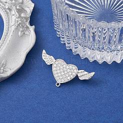 Брошь из латуни с прозрачным кубическим цирконием&nbsp;JEWB-YW0001-02P