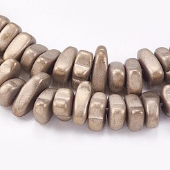 Electroplate non magnetici ematite sintetico fili di perline&nbsp;G-P367-H-08