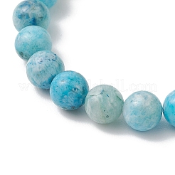 Эластичные браслеты из натурального гемиморфита и культивированного пресноводного жемчуга с круглыми бусинами для женщин&nbsp;BJEW-JB13321-03