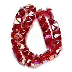 Стеклянные бусины с гальваническим покрытием &nbsp;EGLA-P066-02A-AB03