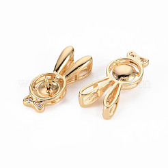 Латунная микропаве из прозрачного кубического циркония KK-T062-198G-NF