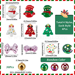 Набор акриловых бусин на рождественскую тематику&nbsp;OACR-SP0001-20A