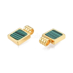 Синтетические малахитовые подвески&nbsp;KK-A165-13G