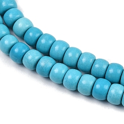 Синтетических нитей бирюзовые бусы&nbsp;G-S397-C01-8x8