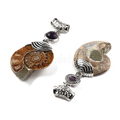 Подвески в виде улитки из натурального аметиста&nbsp;G-F062-16