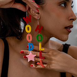 Акриловые серьги болтающийся&nbsp;FS-WGC2EC3-01