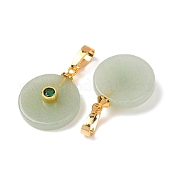 Pendentifs en aventurine vert naturel&nbsp;G-P628-03G-02