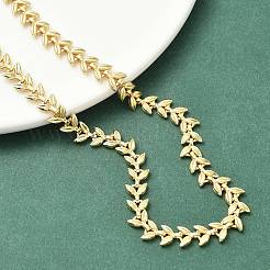 Цепочки из латунных звеньев толщиной 6.5 мм для женщин&nbsp;NJEW-K271-04G