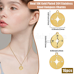 16 шт. ионное покрытие (IP) 201 подвески из нержавеющей стали&nbsp;STAS-BBC0008-42G