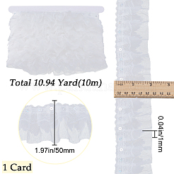 Лента из полиэстерового цветочного кружева с пайетками длиной 10 м&nbsp;OCOR-GF0003-34C