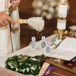 16 pz 16 stili bottiglie di acqua santa vuote in vetro per uso religioso&nbsp;CON-DC0001-24B