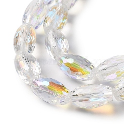 Прозрачные гальванические бусины с цветным покрытием ab&nbsp;EGLA-H104-05D