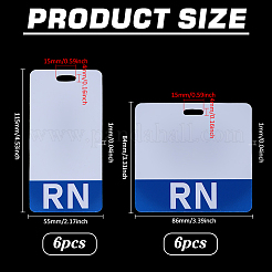 12 шт. 2 стиля ПВХ пластиковые карты для бейджа&nbsp;DIY-FG0007-85