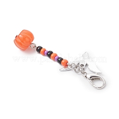 Decorazioni di Halloween con pendenti in perline di vetro fatte a mano&nbsp;HJEW-MZ00296-03