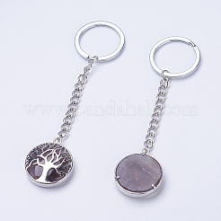 Natürlicher Amethyst keychain&nbsp;KEYC-E023-02K